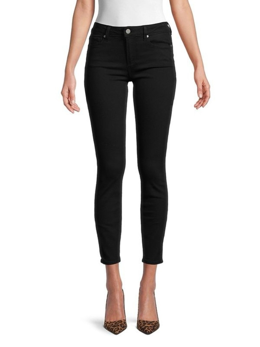 PAIGE Verdugo Ankle Black High-Rise Skinny Jeans
